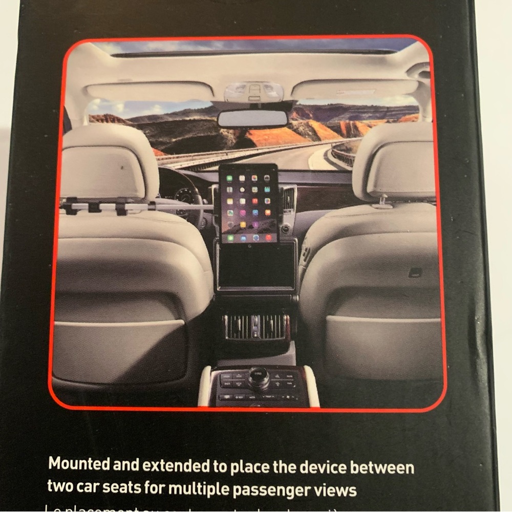 In-Car Black Tablet Holder for Rear Entertainment